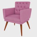 Ver imagem 1 de Poltrona Nina com Capitone - Rosa