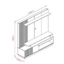 Ver imagem 2 de Home Theater Ares para TV até 75" 160cm MDP e MDF Cinamomo e Off White Madetec Móveis