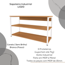 Ver imagem 5 de Sapateira Industrial 3 Prateleiras 88 Cm Li020 Canela Branco Kpb