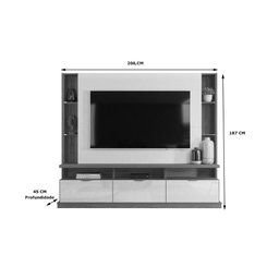 Home Vigo 2024 Painel P/ Tvs até 70" 3 Portas - Jequitiba/cinza Perolizado - 4