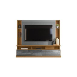 Home Vigo 2024 Painel P/ Tvs até 70" 3 Portas - Jequitiba/cinza Perolizado - 3