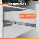 Ver imagem 2 de Guarda Roupa Casal Saimon 3 Portas de Correr 3 Gavetas MDF-MDP Branco Móveis Lopas
