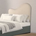 Ver imagem 2 de Cabeceira Orgânica 160cm Casal Queen Painél para Cama Box Bouclé Serena