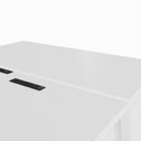 Ver imagem 6 de Mesa Escrivaninha Dupla 30mm Pés Metal com Régua para Tomadas F5 Office Cor:Branco