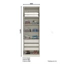Ver imagem 2 de Armário 2 Portas 3 Gavetas New Predileto Areia - Henn