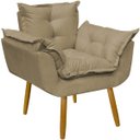 Ver imagem 2 de Kit 2 Poltronas Decorativa e Puff para Sala Recepção Manicure Consultório Quarto Alice Suede