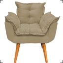 Ver imagem 3 de Kit 2 Poltronas Decorativas Para Recepção Manicure Sala De Estar + Puff Reforçado Suede