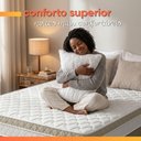 Ver imagem 2 de Cama Box Queen Onix Euro Pillow Espuma Ortopédica Tecido Jacquard Bege e Branco Hellen 158cm