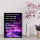 Ver imagem 2 de Quadro Decreto Eu Sou a Chama Violeta 24x18cm:madeira Branca
