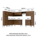 Ver imagem 4 de Armário de Cozinha Completa de Canto 513cm Rustic Emilly Big Madesa 02