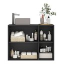 Ver imagem 4 de Gabinete Banheiro 3 Portas Suspenso 90Cm Multimóveis Mp5029 Preto
