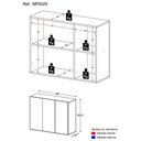Ver imagem 5 de Gabinete Banheiro 3 Portas Suspenso 90Cm Multimóveis Mp5029 Preto