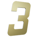 Ver imagem 1 de Número 130mm Garbo Font - Ouro Escovado 3