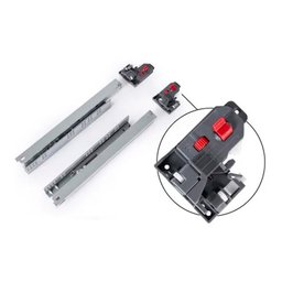 Corrediça Oculta Extração Total AROS 350 Mm Com amortecimento e Garra 3D - 4