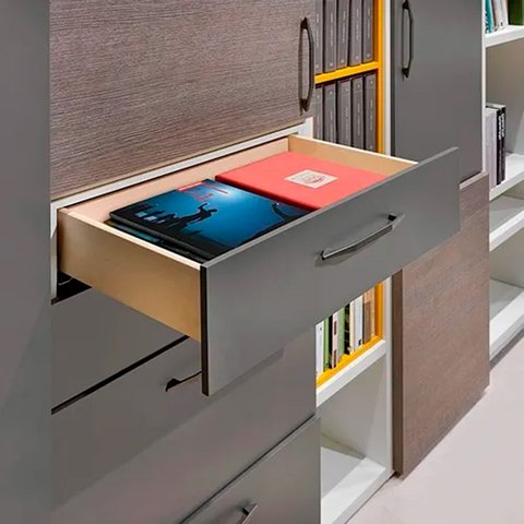 Corrediça Oculta Extração Total AROS 350 Mm Com amortecimento e Garra 3D