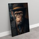 Ver imagem 2 de Quadro Decorativos Chimpanzé Gangster Sala Quarto Casa Escritório
