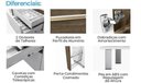 Ver imagem 2 de Gabinete Cozinha Mdf 1,74m Elegance com 8 Pés e Amplo Espaço:preto