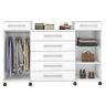 Cômoda London e Guarda Roupa Casal Venice 62080pe Branco Brilho - Demóbile - 3