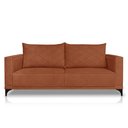 Ver imagem 5 de Sofá Living 2 Lugares com Pés de Ferro Almofadas Soltas 160cm Neso Bouclê Terracota G63 - Gran Belo