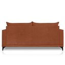 Ver imagem 7 de Sofá Living 2 Lugares com Pés de Ferro Almofadas Soltas 160cm Neso Bouclê Terracota G63 - Gran Belo