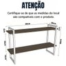 Prateleira Suspensa Estilo Industrial 90cm Suporte Nicho de Parede Mdf para Cozinha Quarto Sala Pret - 9