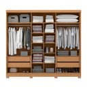 Ver imagem 2 de Guarda-roupa Casal Kappesberg 3 Portas Reversíveis de Correr 3 Espelhos 4 Gavetas Canela