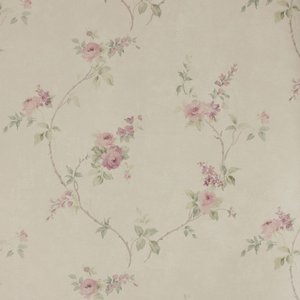 Papel de Parede Floral Rosa Antigo com Cola Inclusa Vinilico Lavável