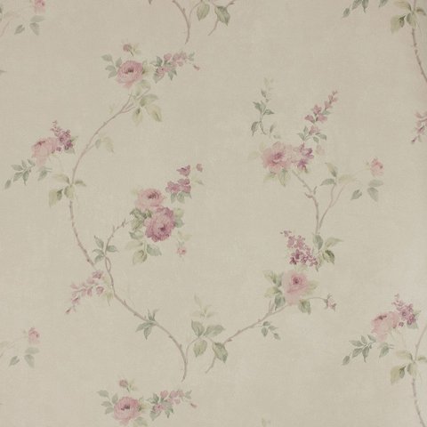 Papel de Parede Floral Rosa Antigo com Cola Inclusa Vinilico Lavável