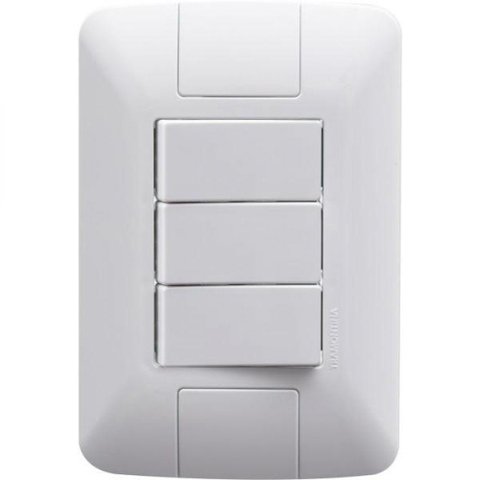 Conjunto 4x2 com 3 Inter Paralelos 6a 250v Tramontina Aria
