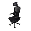 Ver imagem 2 de Cadeira Escritório Ergonômica Genebra com Suporte Lombar Relax Estofado Mesh Preto