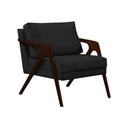 Ver imagem 2 de Kit 2 Poltronas Sala de Estar Madeira Maciça Castanho Monique Assento Veludo Preto