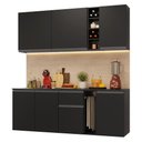 Ver imagem 4 de Armário de Cozinha Compacta 180 Cm Suspenso Preto Nice Madesa 04 Preto