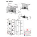 Ver mais imagens de Berço 3 em 1 para Colchão 130 X 60cm com Guarda-roupas 2 Portas Doce de Leite Multimóveis Mp4241
