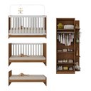 Ver imagem 4 de Berço 3 em 1 para Colchão 130 X 60cm com Guarda-roupas 2 Portas Doce de Leite Multimóveis Mp4241