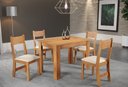 Ver imagem 1 de Mesa Jantar Palace Viero com 4 Cadeiras Veludo Creme