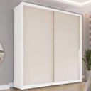 Ver imagem 1 de Guarda Roupa 2 Portas de Correr e 2 Gavetas Porto Branco/creme - Politorno