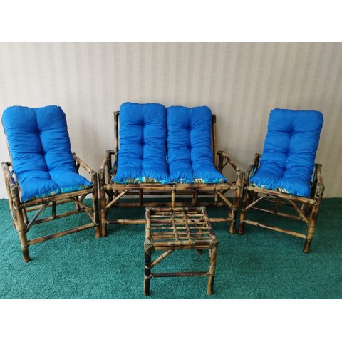 Conjunto De Bambu Cadeiras Sofás Poltronas Móveis Jardim