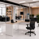Ver imagem 2 de Mesa de Escritório em L 140x60cm + Cadeira Ergonômica Reclinável com Apoio Lombar,Pistão Classe 4