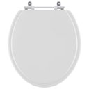 Ver imagem 1 de Assento Sanitário Tampa de Vaso Madeira Mdf Laqueado Convencional Oval Universal 6lpf - Cinza Claro