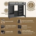 Ver imagem 5 de Cama Juvenil Multifuncional com Closet e 1 Gaveta Luna Grafite Espresso Moveis