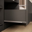 Ver imagem 6 de Cama Juvenil Multifuncional com Closet e 1 Gaveta Luna Grafite Espresso Moveis