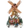 Cenario Natalino Moinho de Vento Natal Giratorio Arvore Neve Fazenda Enfeite Musical LED Fim de Ano  - 9