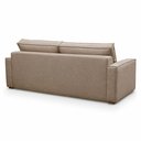 Ver imagem 4 de Sofá Sala de Estar Nilo Retratil Manual 210cm 3 Lugares Linho Marrom Claro m1 - Monari Design