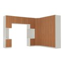Ver imagem 2 de Guarda Roupa Planejado 12 Portas 6 Peças Hera CabeCasa MadeiraOriginals Algodão/Louro