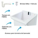 Ver imagem 3 de Tanque de Lavanderia em Fibra 20l para Torneira de Bancada Cor:branco