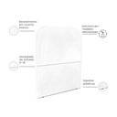 Ver imagem 2 de Cabeceira Estofada Solteiro Alana 90cm Corino Branco