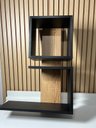 Ver imagem 7 de Nicho Decorativo em Mdf com Prateleiras no Preto com Madeirado