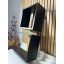 Ver imagem 6 de Nicho Decorativo em Mdf com Prateleiras no Preto com Madeirado