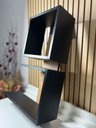 Ver imagem 6 de Nicho Decorativo em Mdf com Prateleiras no Preto com Madeirado