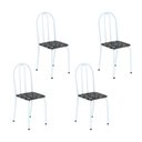 Ver imagem 1 de Kit 4 Cadeiras Tubular 89x37x42 cm Ane B Preto/Branco